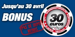 Bonus 30€ Barrierepoker 2012
